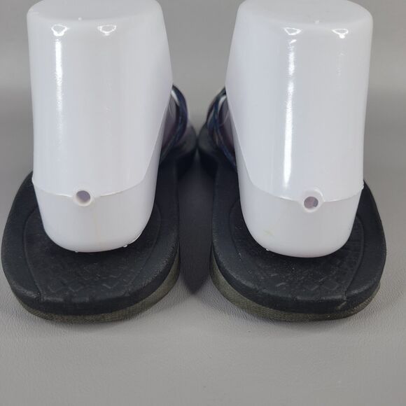 Clarks Tate Muse Flip Flops Striped Strap Slip On Thong Sandals Blue Size 6M - Picture 7 of 12